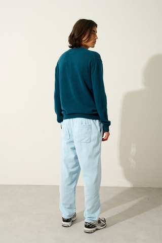 Pull Nolan 100% cachemire, 2 fils - Col rond - Vert canard