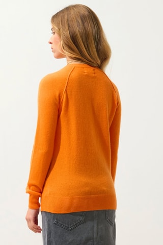 Pull Etret 100% cachemire, 2 fils - Col rond - Mandarine