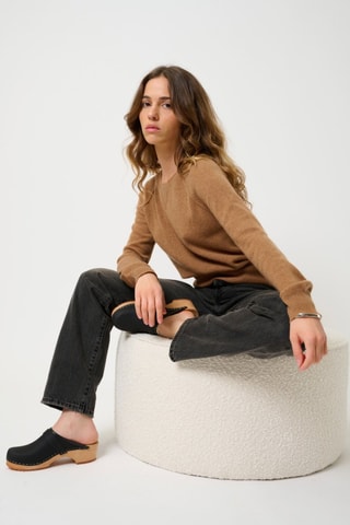 Pull Etret 100% cachemire - Col rond - Noisette