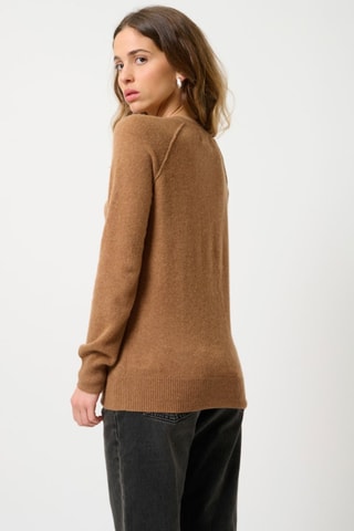 Pull Etret 100% cachemire - Col rond - Noisette