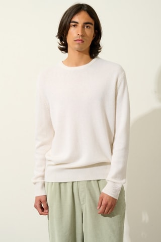 Pull Victo 100% cachemire, 4 fils - Col rond - Neige