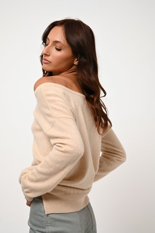 Pull Faraut 100% cachemire - Col rond - Sable