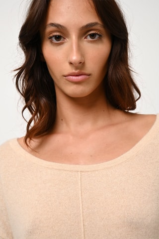 Pull Faraut 100% cachemire - Col rond - Sable