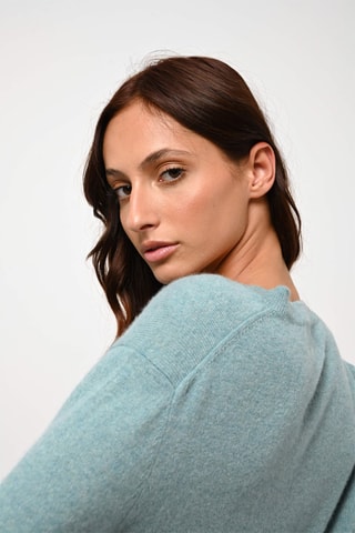 Pull Gardoria 100% cachemire - Col en V - Vert chiné