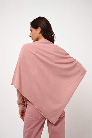 Poncho Carra 100% cachemire - Bois de rose