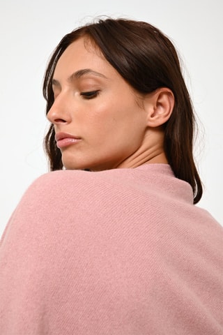 Poncho Carra 100% cachemire - Bois de rose