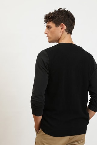 Gilet sans manches Hugo 100% cachemire, 2 fils - Col en V - Noir