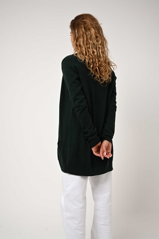 Gilet Cimet 100% cachemire - Col en V - Cyprès