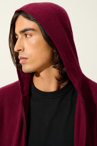 Gilet à capuche Neurre 100% cachemire - Bordeaux