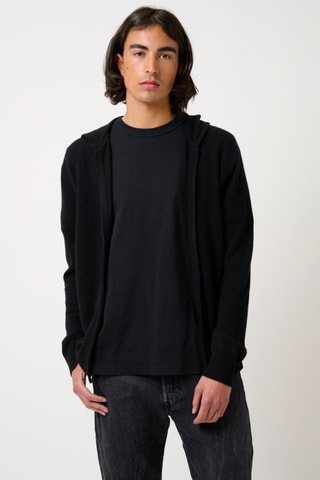 Gilet à capuche Neurre 100% cachemire - Noir