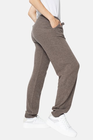 Jogging Ferrand 100% cachemire, 2 fils - Taupe chiné