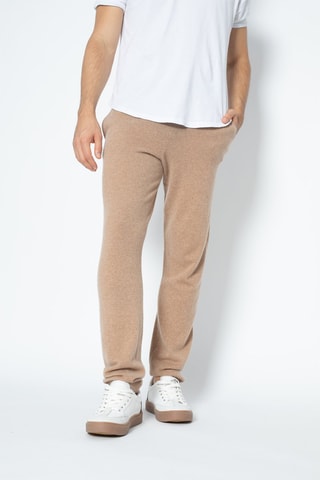 Jogging Bichet 100% cachemire, 2 fils - Marron chiné