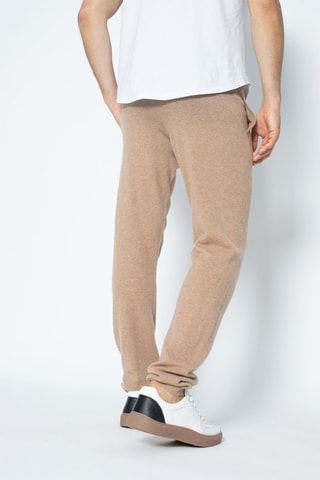 Jogging Bichet 100% cachemire, 2 fils - Marron chiné