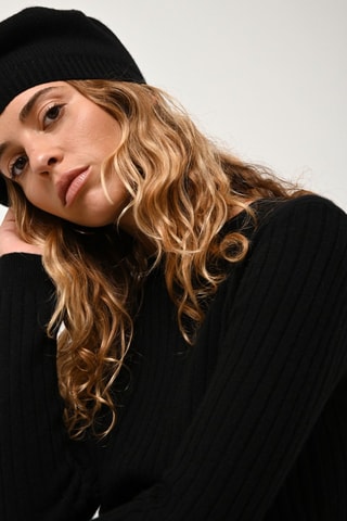 Béret Liwi 100% cachemire, 4 fils - Noir