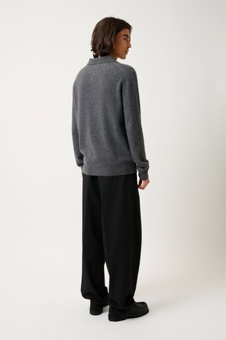 Polo Charvet 100% cachemire, 2 fils - Gris