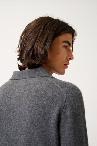 Polo Charvet 100% cachemire, 2 fils - Gris