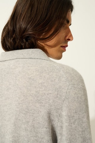 Polo Charvet 100% cachemire, 2 fils - Gris