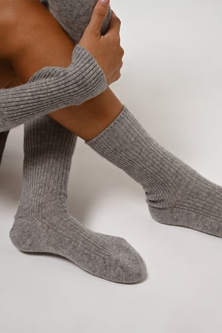 Chaussettes Chewila 100% cachemire, 4 fils - Nuage chiné