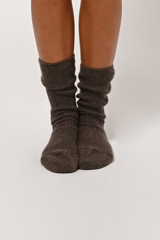 Chaussettes Chewila 100% cachemire, 4 fils - Taupe chiné