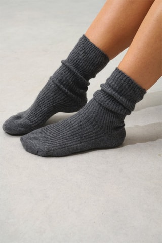 Chaussettes Chewila 100% cachemire, 4 fils - Anthracite chiné