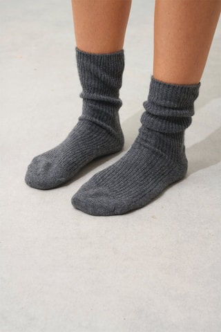 Chaussettes Chewila 100% cachemire, 4 fils - Anthracite chiné