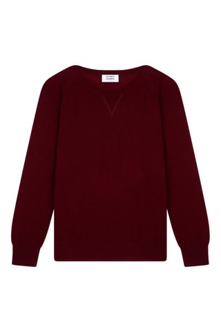Pull Etret 100% cachemire - Col rond - Bordeaux