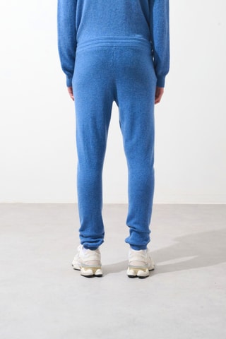Jogging Bichet 100% cachemire, 2 fils - Bleu clair
