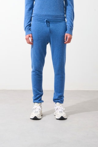 Jogging Bichet 100% cachemire, 2 fils - Bleu clair