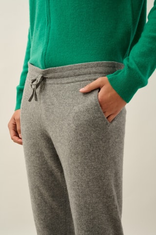 Jogging Bichet 100% cachemire, 2 fils - Gris foncé chiné