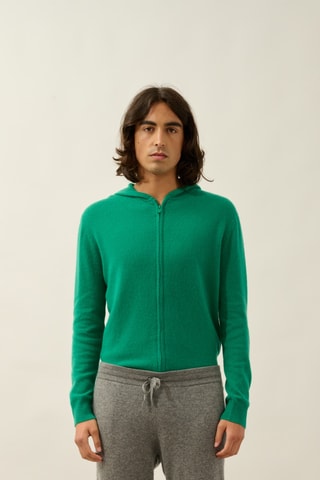 Jogging Bichet 100% cachemire, 2 fils - Gris foncé chiné