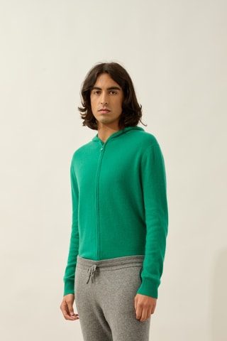 Jogging Bichet 100% cachemire, 2 fils - Gris foncé chiné