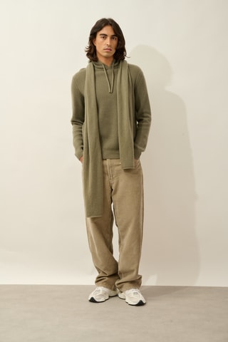 Echarpe 100% cachemire, 2 fils Vaymont - Vert olive