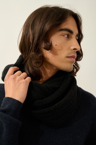 Snood Tommy 100% cachemire, 4 fils - Noir