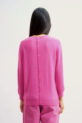 Pull Estaris 100% cachemire, 2 fils - Col rond - Rose