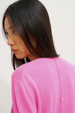 Pull Estaris 100% cachemire, 2 fils - Col rond - Rose