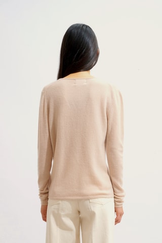 Pull Galise 100% cachemire, 2 fils - Col en V - Nude