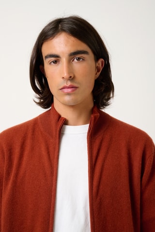 Gilet Albaron 100% cachemire, 2 fils - Marron