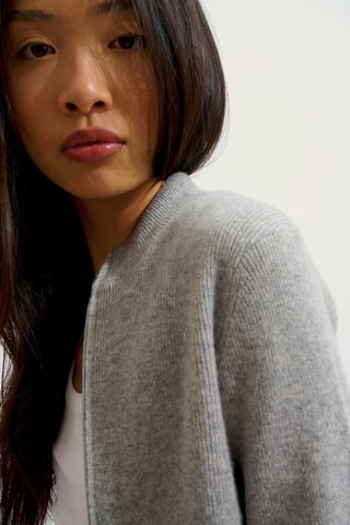 Gilet Alberte 100% cachemire, 2 fils - Gris chiné