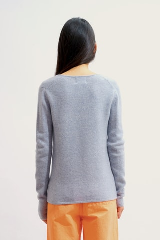 Pull Chelsea 100% cachemire, 4 fils - Col en V - Bleu clair