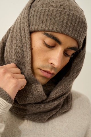 Snood Tommy 100% cachemire, 4 fils - Taupe