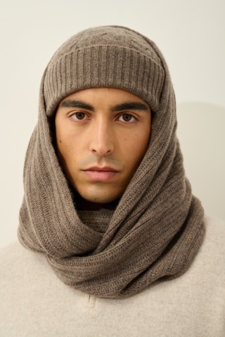 Snood Tommy 100% cachemire, 4 fils - Taupe
