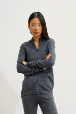 Gilet Ayr 100% cachemire, 2 fils - Anthracite