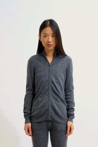 Gilet Ayr 100% cachemire, 2 fils - Anthracite