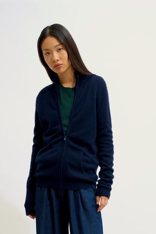 Gilet Ayr 100% cachemire, 2 fils - Bleu marine