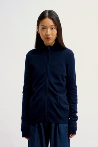 Gilet Ayr 100% cachemire, 2 fils - Bleu marine