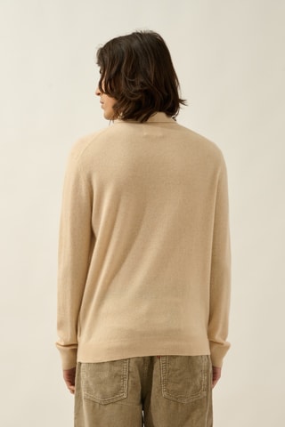 Polo Charvet 100% cachemire, 2 fils - Beige