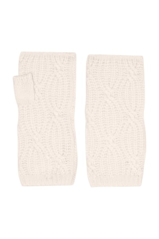 Mitaines Iris 100% cachemire, 6 fils - Blanc