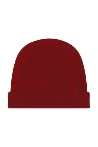 Bonnet Scott 100% cachemire, 4 fils - Rouge