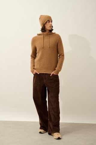 Bonnet Pinier 100% cachemire, 2 fils - Marron