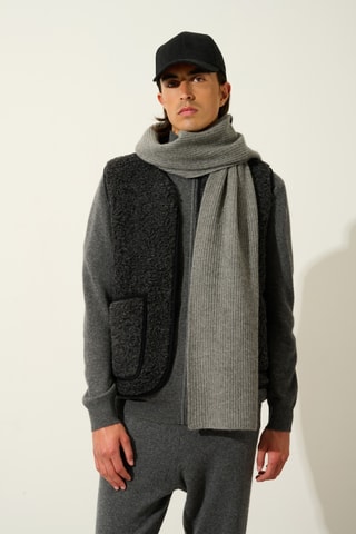 Echarpe Apolline 100% cachemire, 4 fils - Gris chiné